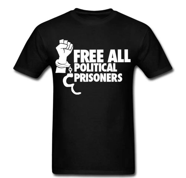 

Free All Political Prisoners Handcuffs Cops Police T shirt tee, White;black