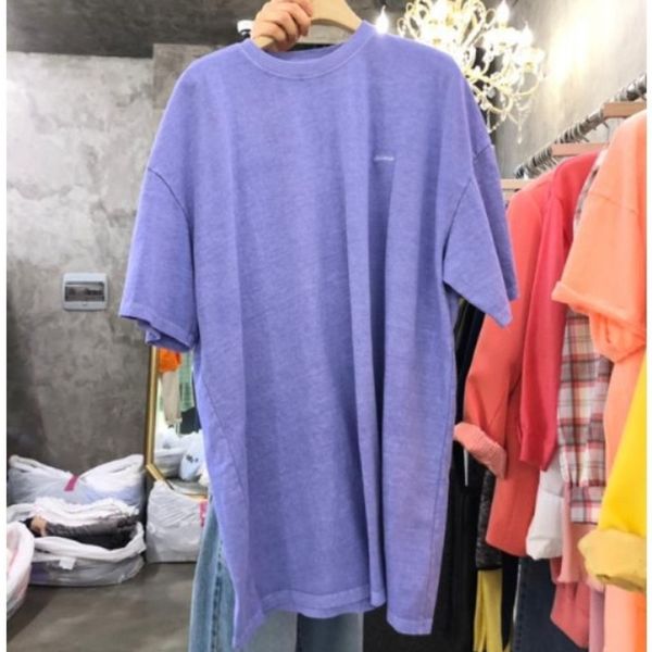 

casual loose comfortable o-neck woman tshirts summer short sleeve solid women simple mid-length tee ropa mujer 210514, White