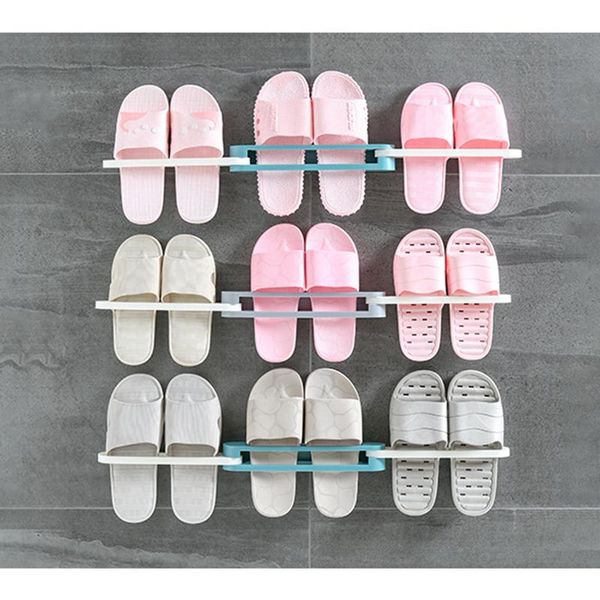 

clothing & wardrobe storage shoes rack saving spacer slipper wall mounted shelf organizer punching stand home bathroom holder