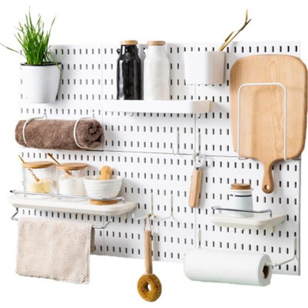 

hooks & rails wall hole plate organizer holder tool hanger storage rack kitchen bathroom housekeeper accessory hanging home decor