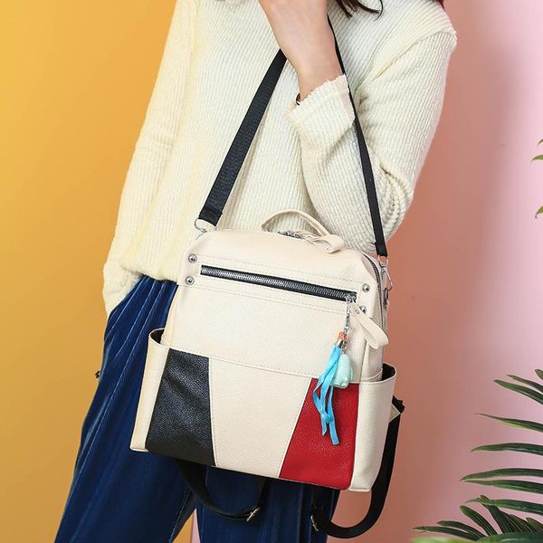 

backpack 2021 women's shoulder bag anti-theft school multifunctional double zipper large capacity leisure travel