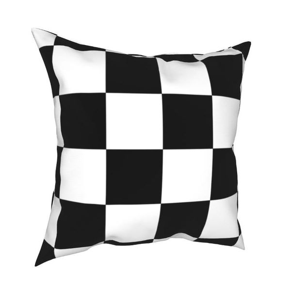 

cushion/decorative pillow checkered squares covers sofa chess black white minimalist geometric cushion case decorative throw 45*45cm