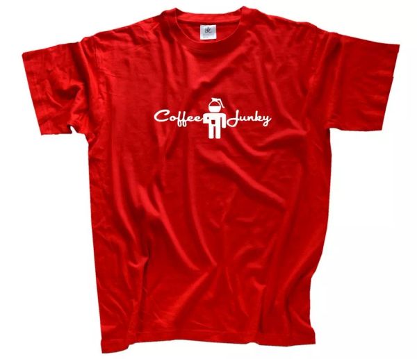 

cafÃ© junky - cafÃ© junkie t-shirt t-shirt tailles s-xxxl neuf, White;black