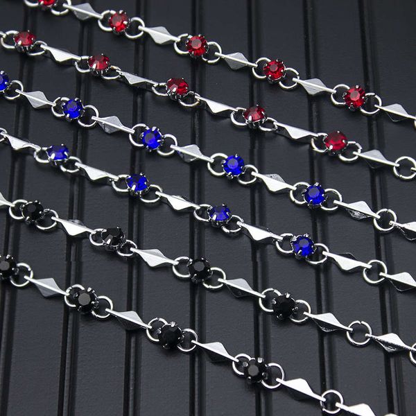 

hand catenary titanium steel jewelry korean version simple crystal diamond first silver bracelet gift for girlfriend, Black