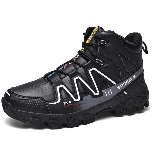 

boots men's ankle fashion design men brand shoes boot accept dropship, Black
