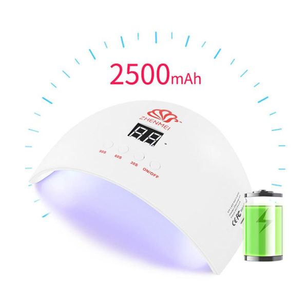 

rechargeable 24w nail uv lamp wireless gel polish dryer manicure pedicure light cordless led dryers
