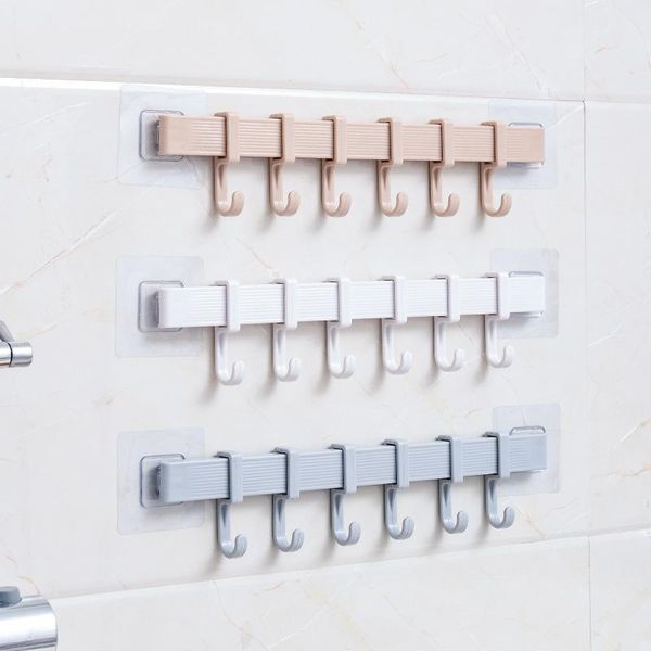 

hooks & rails towel rack 6 hanging wall door holder home seamed bathroom kitchen cabinet rag shelf rowing hanger organizer