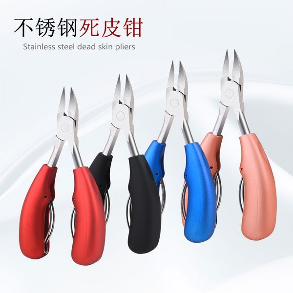 

dead stainless steel furrow skin forceps abs handle nail clippers ingrown toenail and manicure tools
