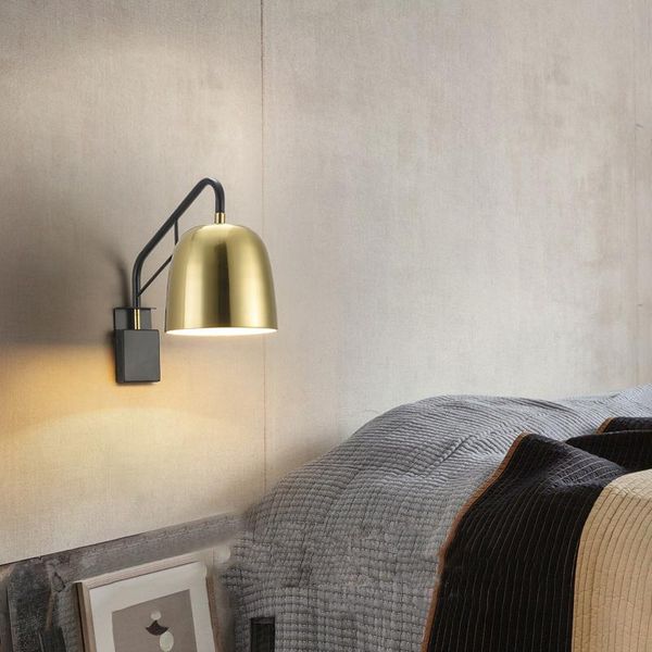 

wall lamp bedroom head el engineering designer of nordic light luxury postmodern contracted american retro industrial style