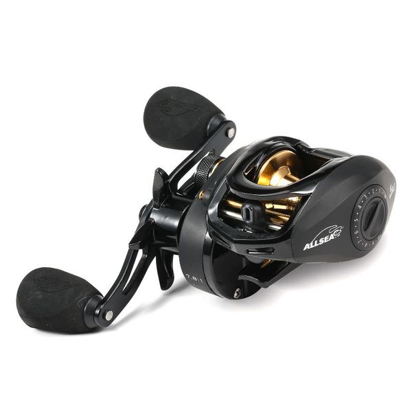 

baitcasting reels 12+1 ball bearings fishing reel with deep shallow spools 7.8:1 gear ratio bait casting