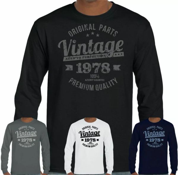 

43rd birthday 1978 mens 43 years old gift vintage year quality, White;black