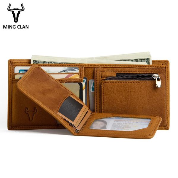 

wallets mingclan design wallet purses men with coin pocket removable card holder luxury slim small purse magic, Red;black