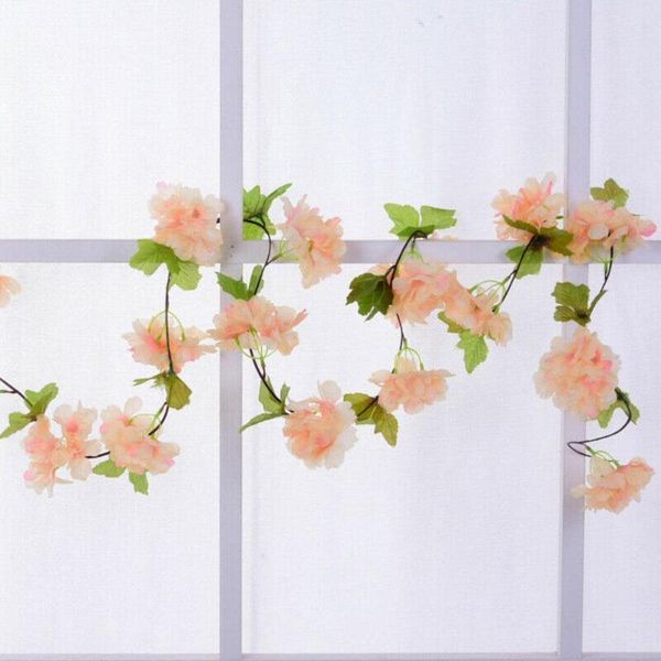 

decorative flowers & wreaths 2m creative artificial flower party wedding decoration romantic po props cherry blossom vine livingroom fashion