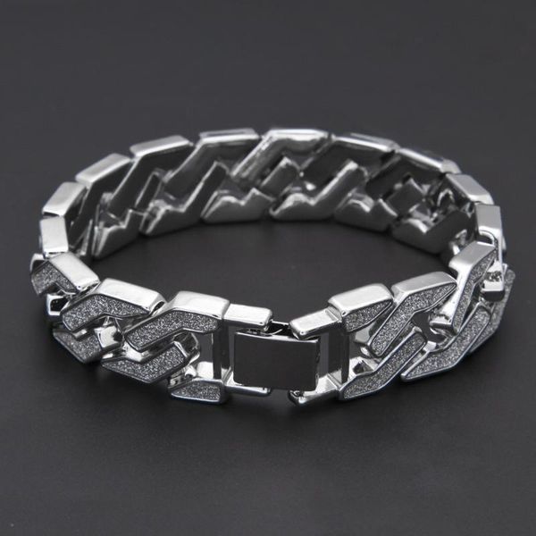 

high-end fashion bracelet chain gold silver mens hip-hop street culture 100% link,, Black