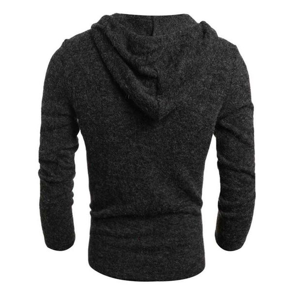 

men's sweaters men clothes pullovers long sleeve fashion casual slim design solid hooded knit sweater coat brand k8br, White;black
