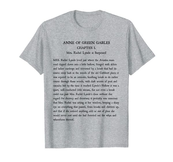 

Anne of Green Gables Reader Gift Vintage Classic Text Shirt, Mainly pictures