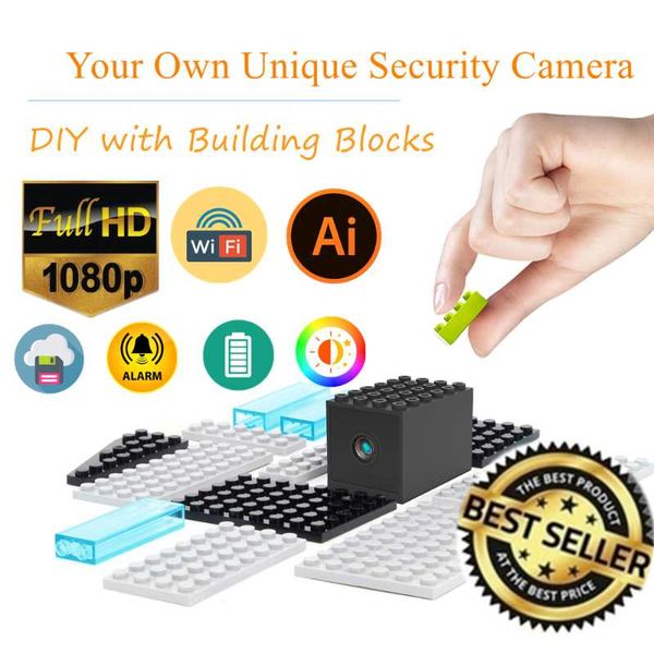 

mini hd 1080p diy security camera-portable nanny wifi cam-indoor outdoor secret camcorder for home and office - built-in battery cameras