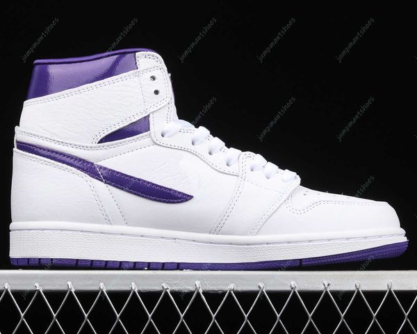 

high og jumpman 1 basketball shoes mens womens white purple outdoor sports