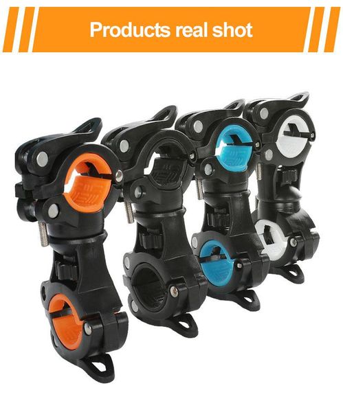 

bike lights cycling multifunctional light holder mtb bicycle pump mount bracket flash torch front clip.