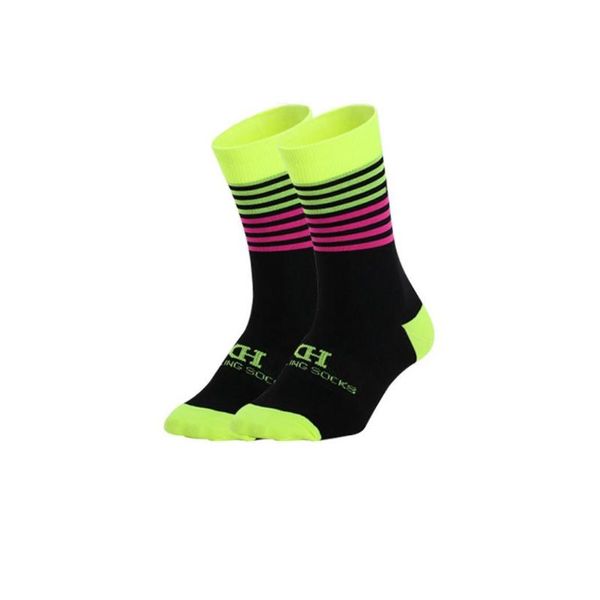 

sports socks professional outdoor sport running cycling compression cycling, climbing, mid calf all seasons unisex, Black