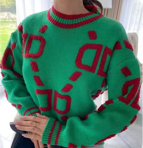 

women's sweaters popularbrand high end fashion women's sweater letter jacquard temperament youth leisure round neck pullover s-xl, White;black
