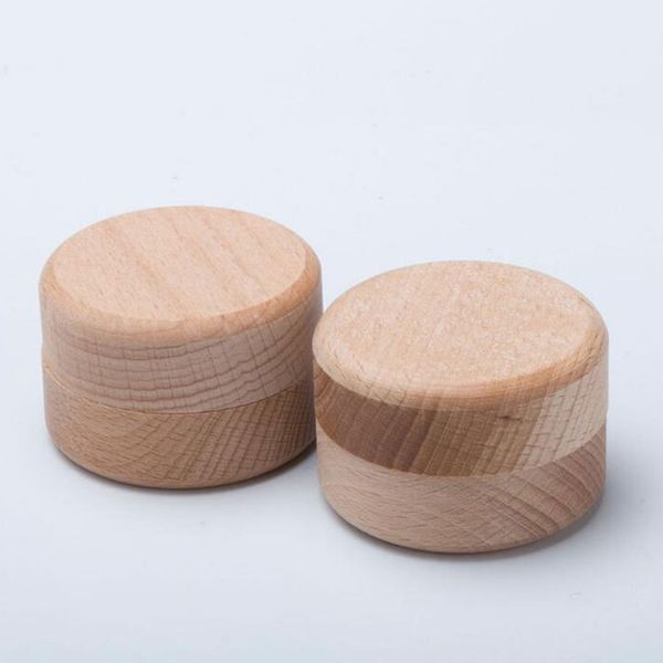 Ring-Aufbewahrungsbox aus Holz im Retro-Stil, runde Schmuck-Ohrringe-Organisation und Aufbewahrungsboxen