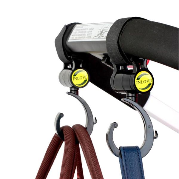 

stroller parts & accessories 2pcs /pack baby hanger children bag pram hooks rotate 360 degree kids car seat organizer