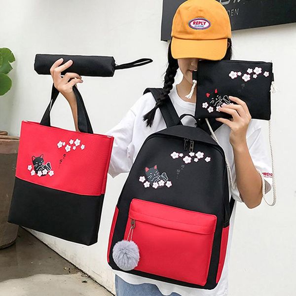 

set school bags for teenage girls kids children student backpack travel teen shoulder bag child schoolbag women