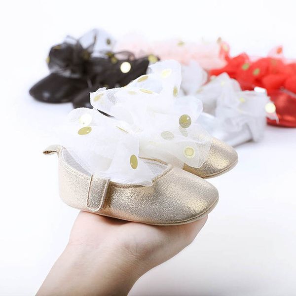 

baby first walkers shoes toddler wear infant footwear girls princess dots bows booties moccasins soft cute b7364