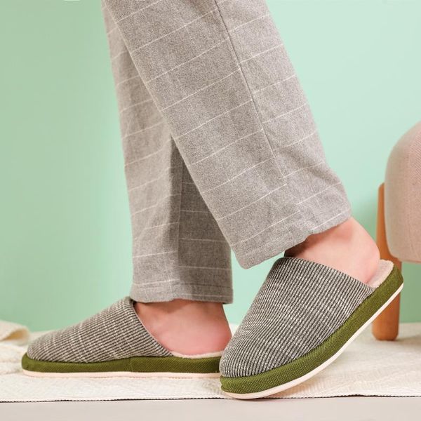 

slippers winter quality warm men cotton fur indoor bedroom lovers platform shoes soft eva sole ladies slides, Black