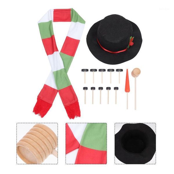

christmas decorations 1 set snowman dressing props diy decor prop accessories