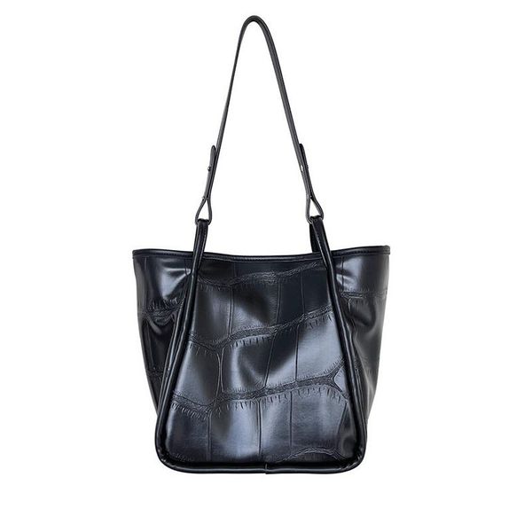 

evening bags 2021 women's bag pu leather stone pattern ladies bucket youth luxury handbags korean designer shoulder crossbody