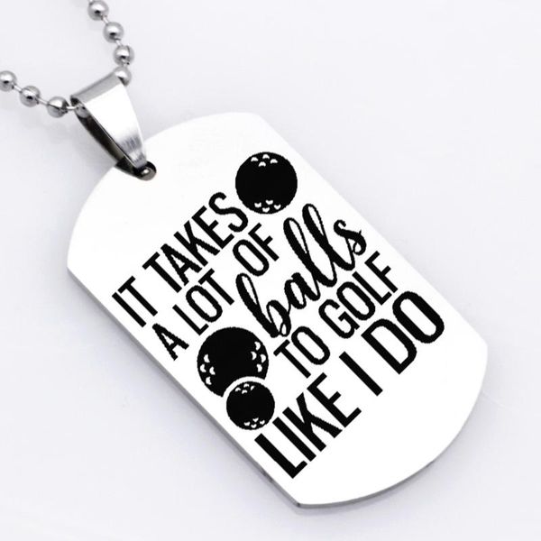 

earrings & necklace 2021 square letter keychain it takes a lot of balls to golf like i do selling yp6132, Silver