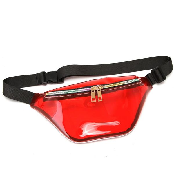 

laser transparent clear bum waist fanny pack women chest crossbody zipper bag fashion portable charm streetwear packs bags