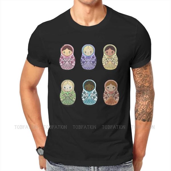 

men's t-shirts various harajuku tshirt russia matryoshka art culture style casual t shirt men short sleeve unique gift clothes, White;black