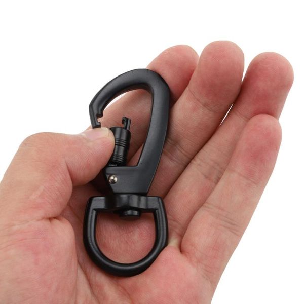 

cords, slings and webbing multifunctional d-type buckle auto locking carabiner with swivel rotating ring for outdoor climbing keychain pet l