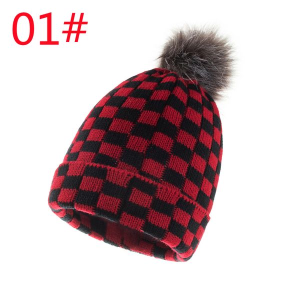 

plaid knitted hats children wool cute baby hat scarves set, Blue;gray