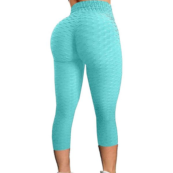 

yoga outfit women's bubble hip lifting exercise fitness running high waist pants female homewear sport gym clothing workout costume 113