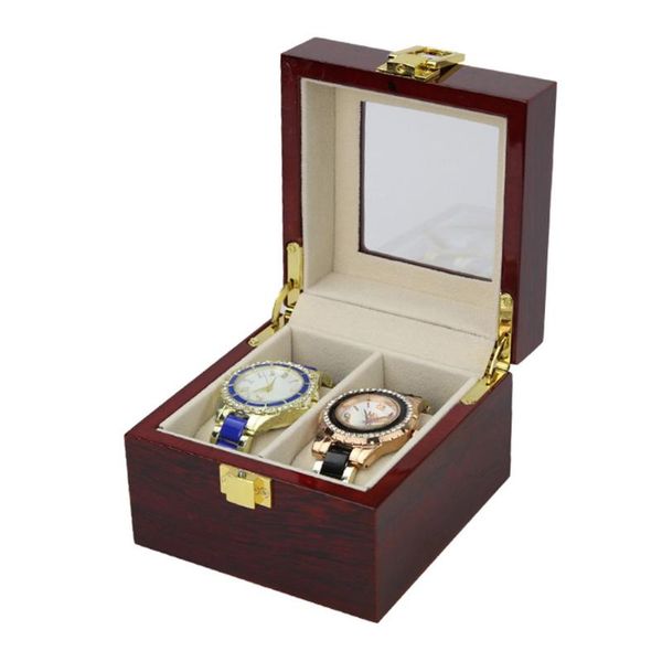 

watch boxes & cases luxury wooden box holder for watches men glass jewelry organizer 2 3 5 12 grids d30, Black;blue