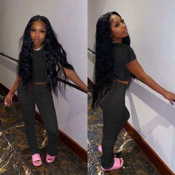 

two piece dress zkyzwx 2 set women tracksuit summer clothes crop stacked leggings sweat suits pcs club outfits matching sets, White