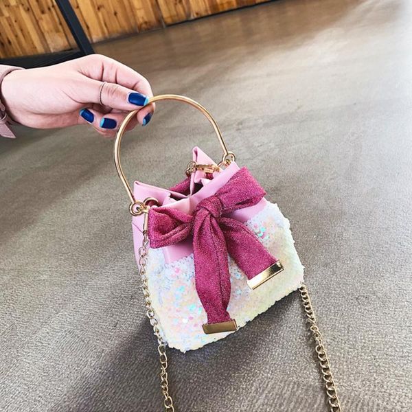 

evening bags female bag fashion handbag bow sequin decoration bucket noble luxury small women crossbody for