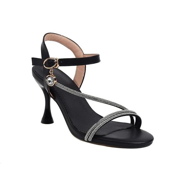 

sandals big size diamond high heels women shoes woman summer ladies, Black