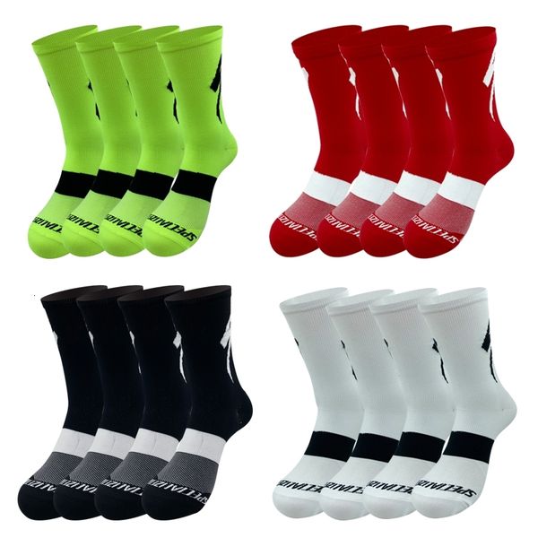 

qutdoor compression cycling socks mountaineering fishing thigh high sports men women mtb bike ciclismo calcetas calzini, Black
