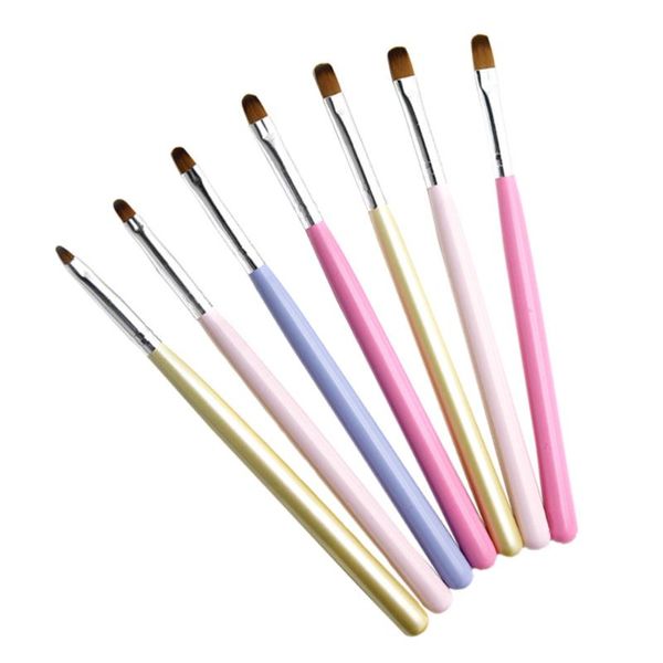 

nail brushes 8pcs art extension liner, Yellow
