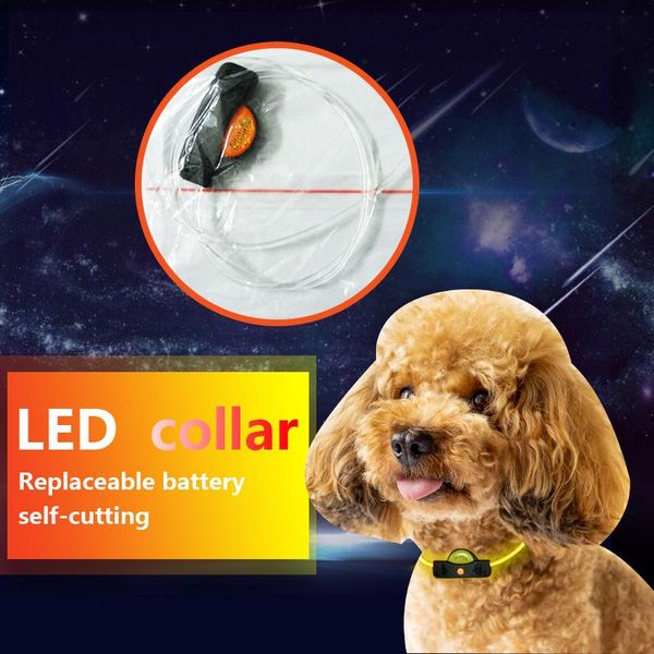 

dog collars & leashes optical fiber collar personalized pitbull german shepherd labrador glowing flashing led light pet products