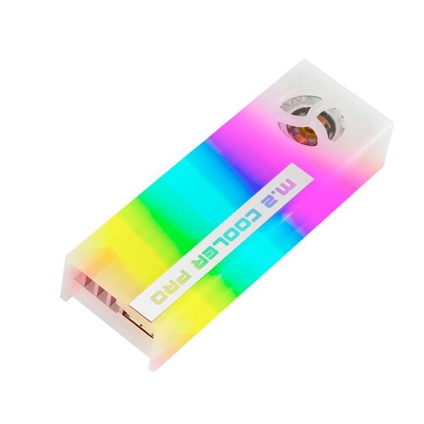 

fans & coolings m.2 ssd heatsink cooler 5v 3pin argb heat dissipation vest radiator 2280 solid state drive hard disk thermal pad