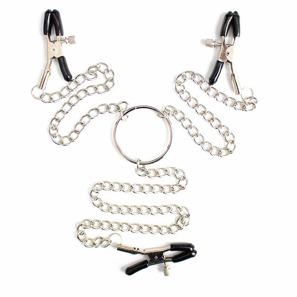 

bdsm fetish triple labia nipple clips clamps metal sexual play bondage foreplay toys for couples gn201201048 gn201211044
