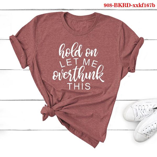 

funny letter print graphic t shirt women haeajuku t-shirt mens clothes tees hold on let me printed anime shirts plus size men's t-shir, White;black