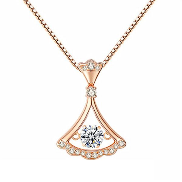 

chains luxury glitter smart skirt necklace sports geometric valentine's day gift vintage jewelry chain necklaces for teen girls, Silver
