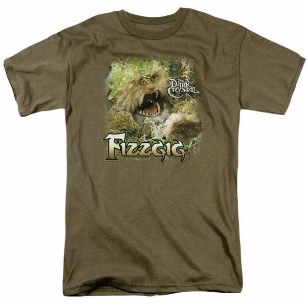 

the dark crystal fizzgig t shirt mens licensed 80s classic movie safari green, White;black